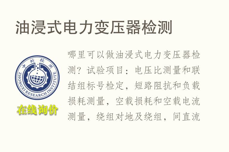 油浸式<font color='red'>电力</font>变压器检测