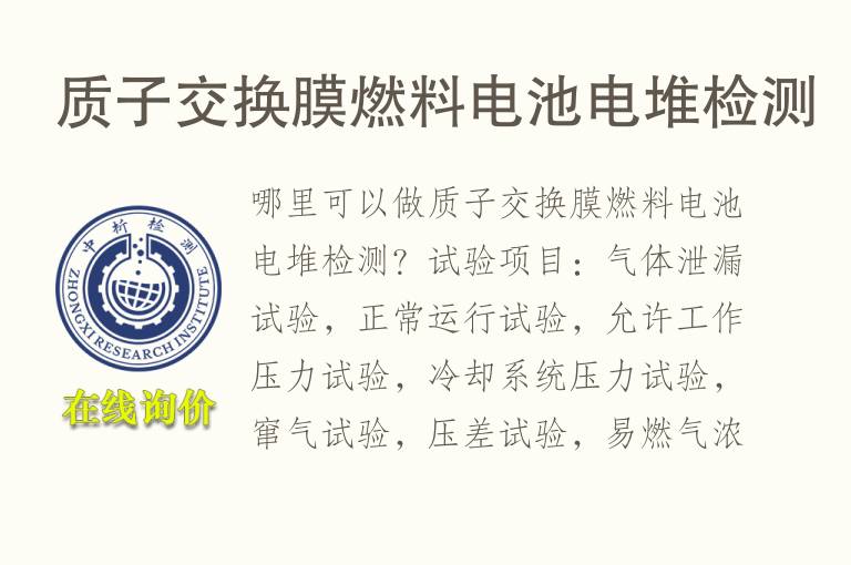 质子交换膜燃<font color='red'>料</font>电池电堆检测