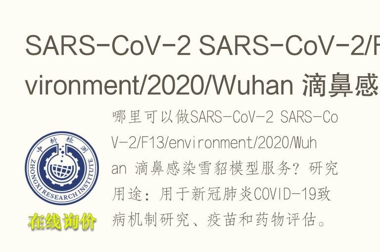 SARS-CoV-2 SARS-CoV-2/F13/environment/2020/Wuhan 滴鼻感染雪貂<font color='red'>模型</font>