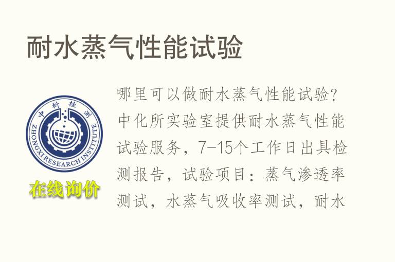 耐<font color='red'>水蒸气</font>性能试验